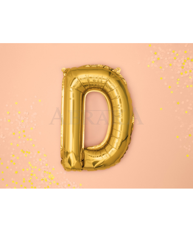 Fóliový balón písmeno D zlaté