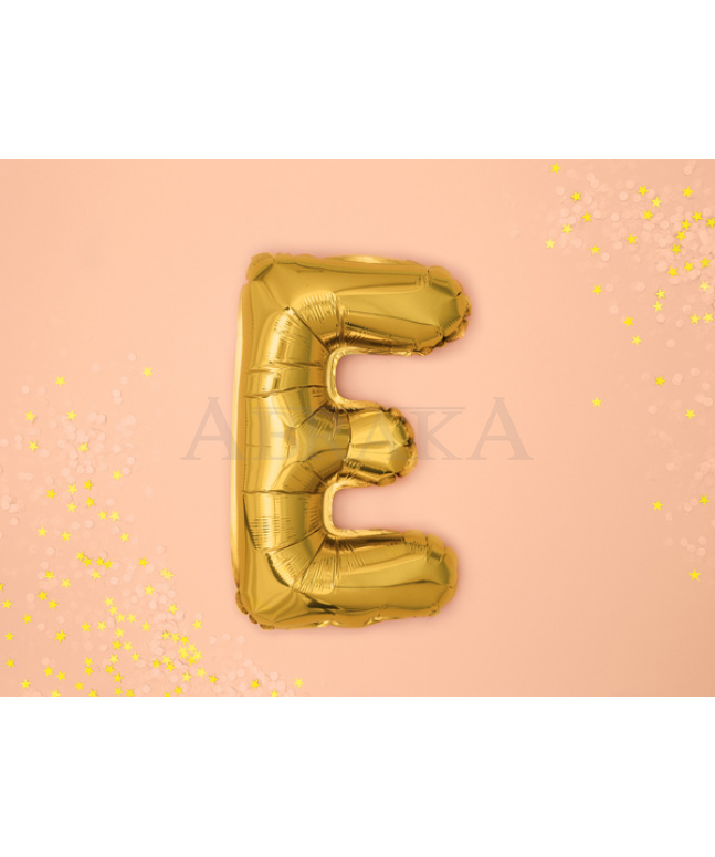 Fóliový balón písmeno E zlaté