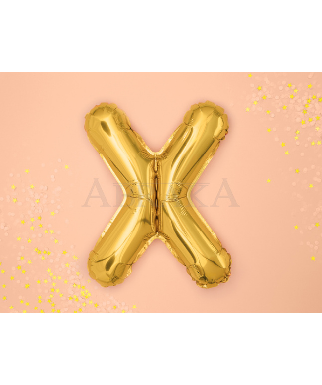 Fóliový balón písmeno X zlaté