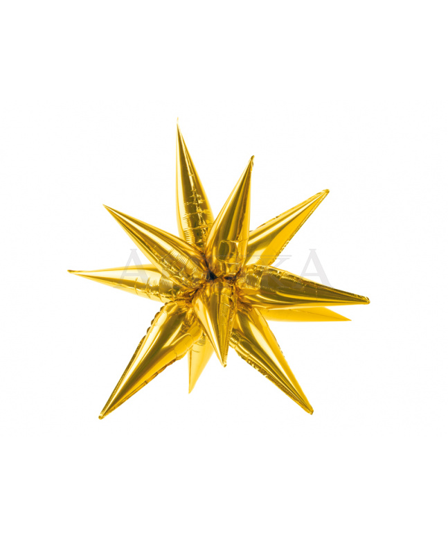 Fóliová 3D hviezda zlatá 95 cm