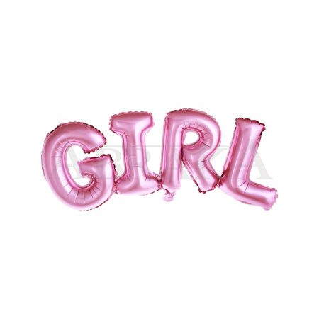 Fóliový nápis GIRL ružový 77 x 33 cm