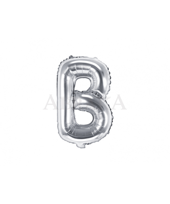 Fóliový balón písmeno B strieborné