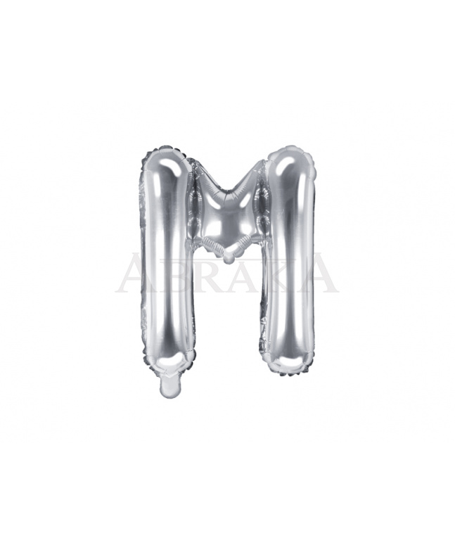 Fóliový balón písmeno M strieborné