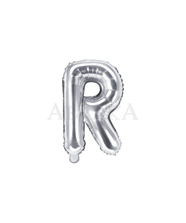 Fóliový balón písmeno R strieborné