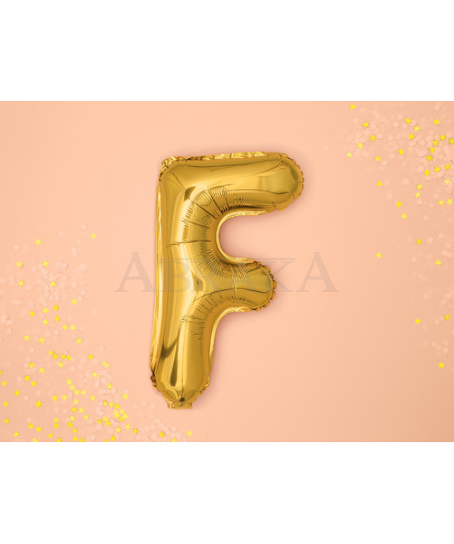Fóliový balón písmeno F zlaté