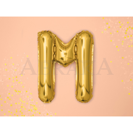 Fóliový balón písmeno M zlaté
