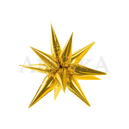 Fóliová 3D hviezda zlatá 95 cm