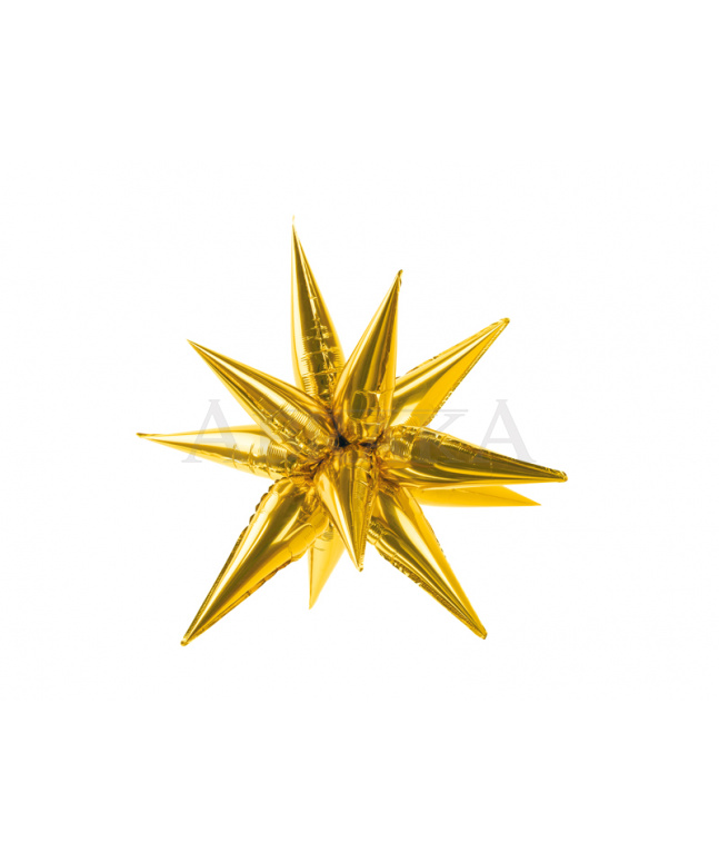 Fóliová 3D hviezda zlatá 70 cm