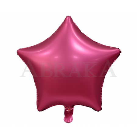 Fóliový balón Hviezda tmavo ružová 45 cm