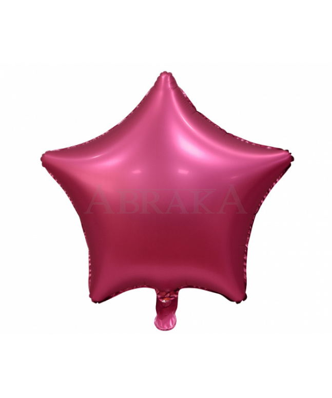 Fóliový balón Hviezda tmavo ružová 45 cm