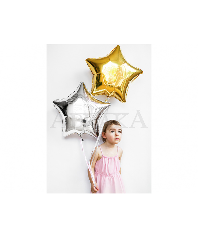 Fóliový balón Hviezda - zlatá lesklá 48 cm