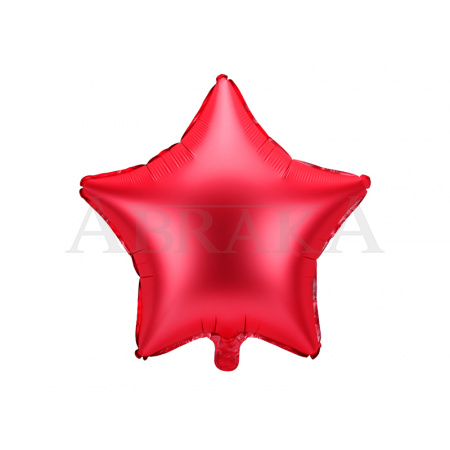 Fóliový balón Hviezda červená matná 48 cm