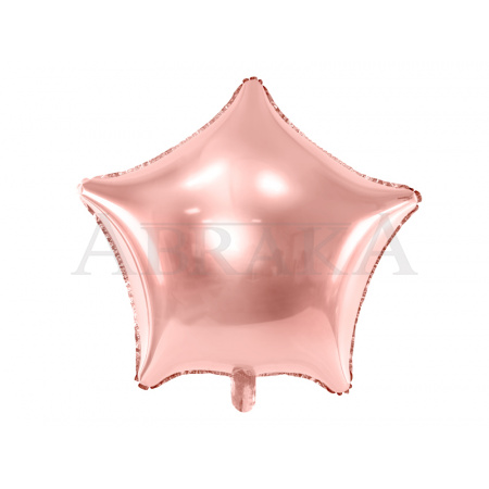 Fóliový balón Hviezda rose gold lesklá 70 cm