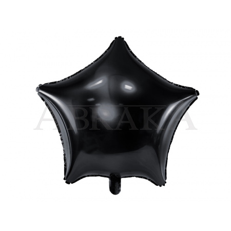 Fóliový balón Hviezda čierna lesklá 48 cm