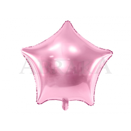 Fóliový balón Hviezda svetlo ružová lesklá 48 cm