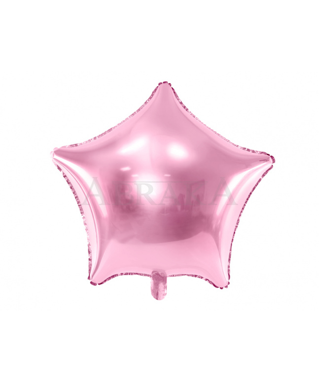 Fóliový balón Hviezda svetlo ružová lesklá 48 cm