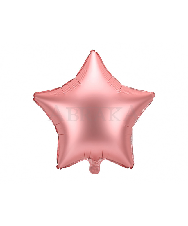 Fóliový balón Hviezda rose gold matná 48 cm