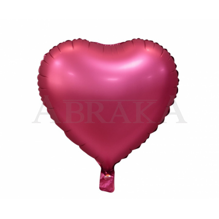 Fóliový balón Srdce tmavo ružové matné 45 cm