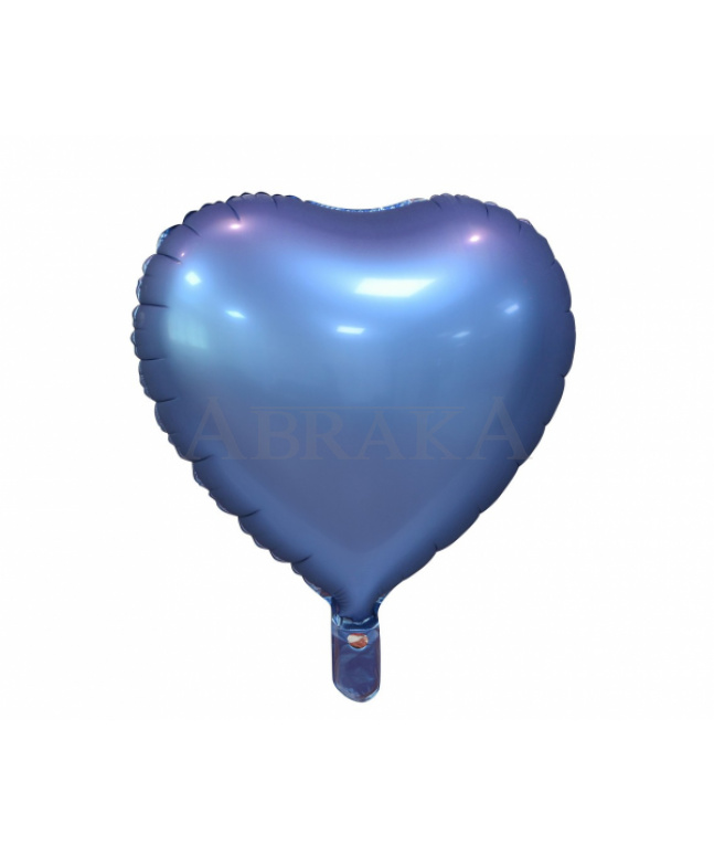Fóliový balón Srdce fialové matné 45 cm