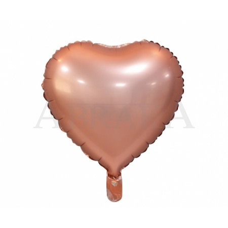 Fóliový balón Srdce rose gold matné 45 cm