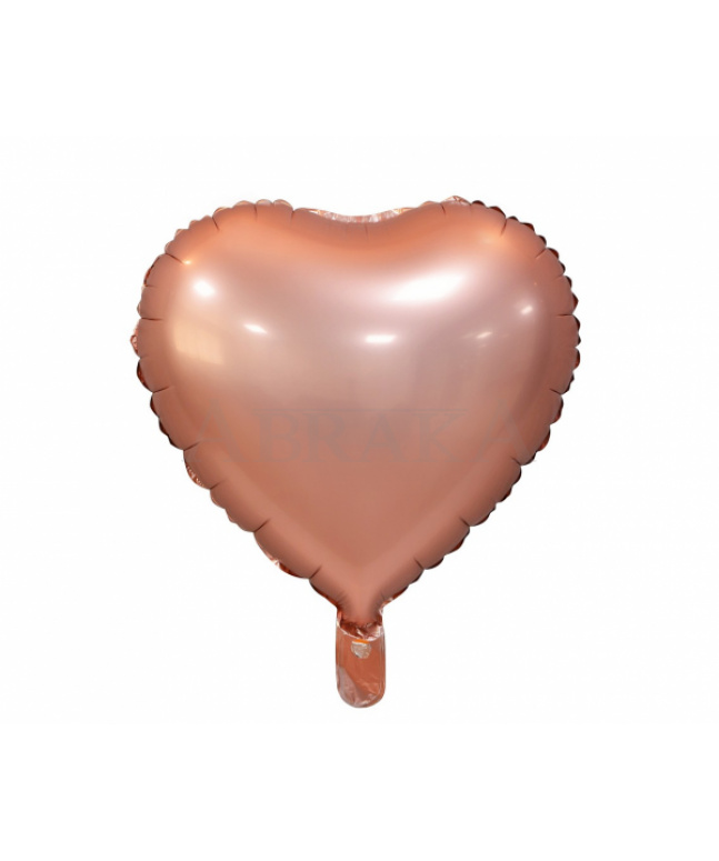 Fóliový balón Srdce rose gold matné 45 cm