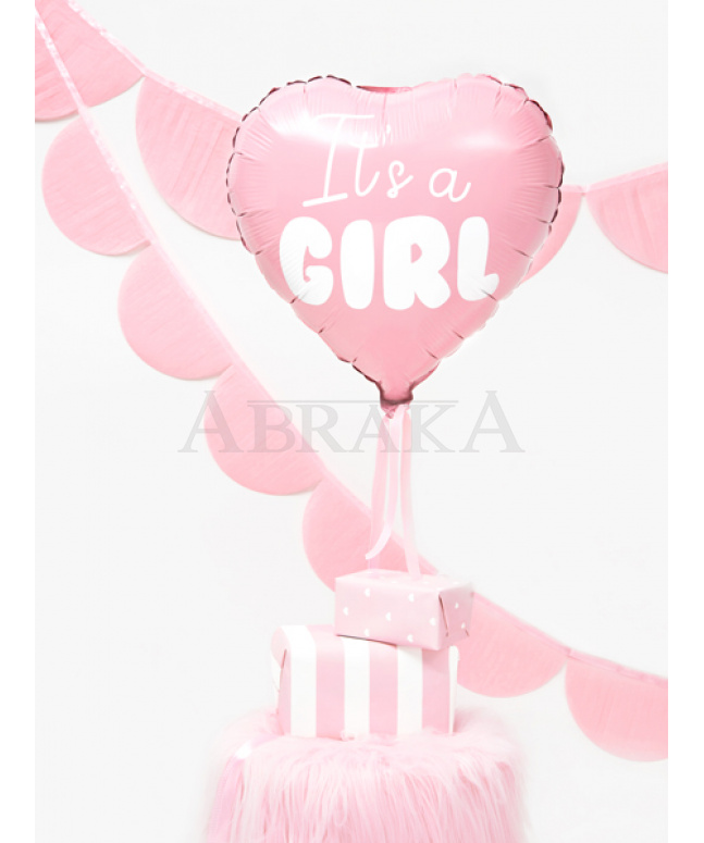 Fóliový balón srdce IT´S A GIRL 45 cm