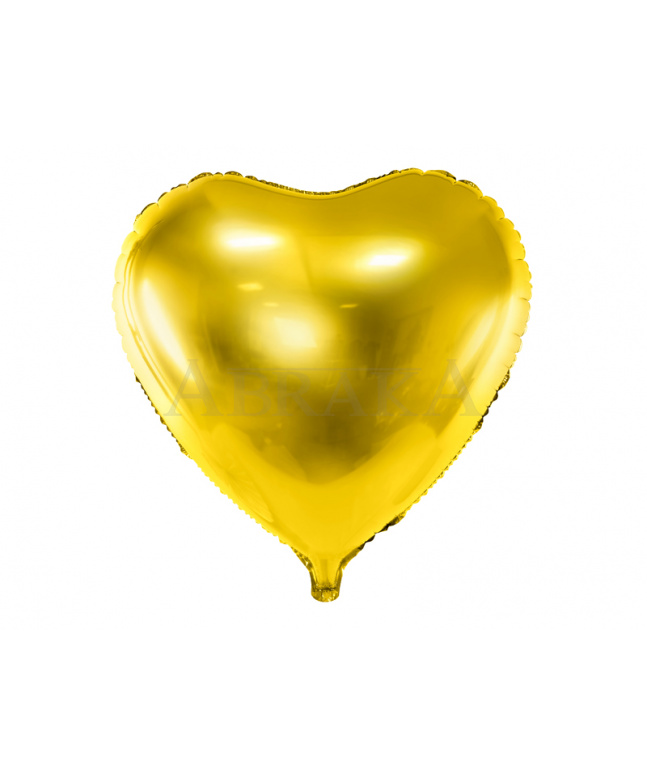 Fóliový balón Srdce zlaté lesklé 45 cm
