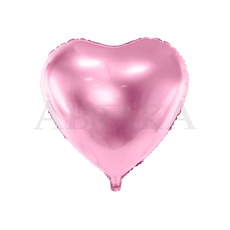 Fóliový balón Srdce light pink lesklé 45 cm