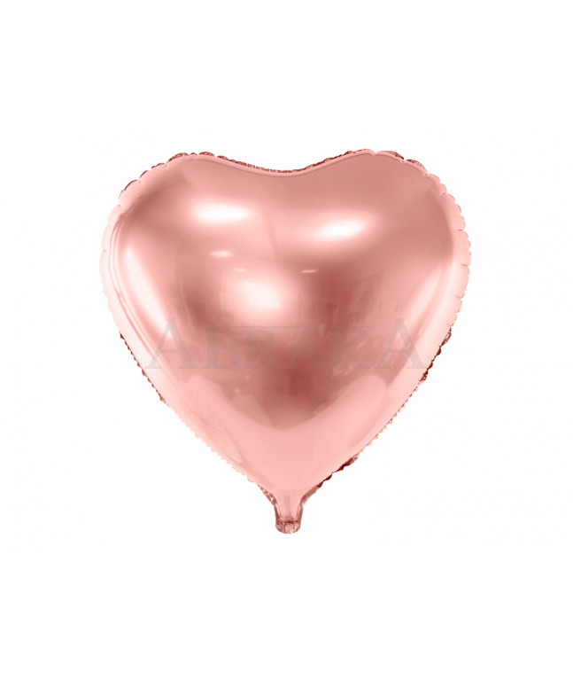 Fóliový balón Srdce rose gold lesklé 45 cm
