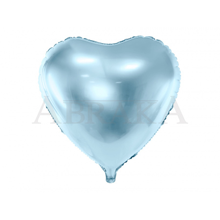 Fóliový balón Srdce sky blue lesklé 45 cm