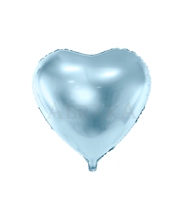 Fóliový balón Srdce sky blue lesklé 45 cm