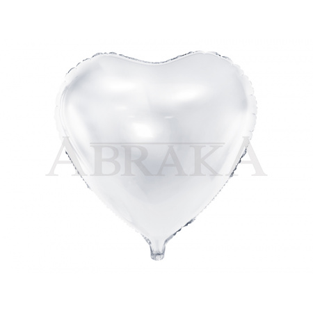 Fóliový balón Srdce biele lesklé 45 cm