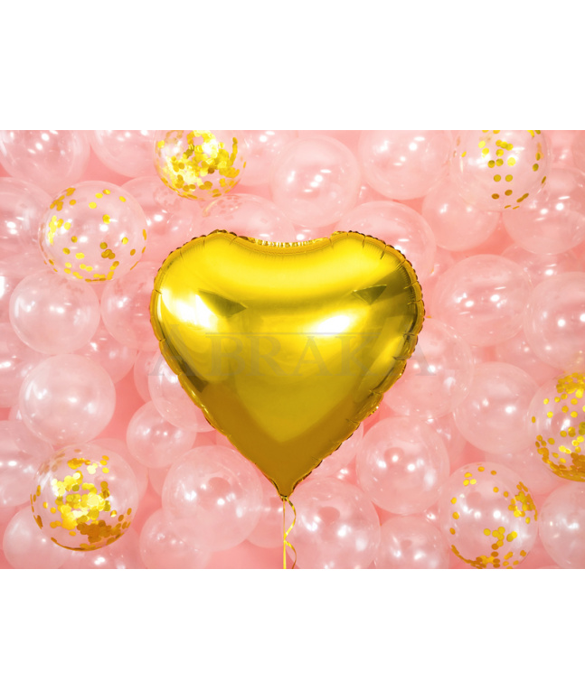 Fóliový balón Srdce zlaté 61 cm