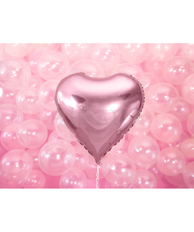 Fóliový balón Srdce svetlo ružové 61 cm