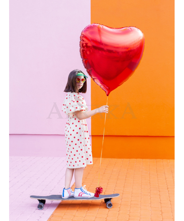 Fóliový balón Srdce červené 73 cm