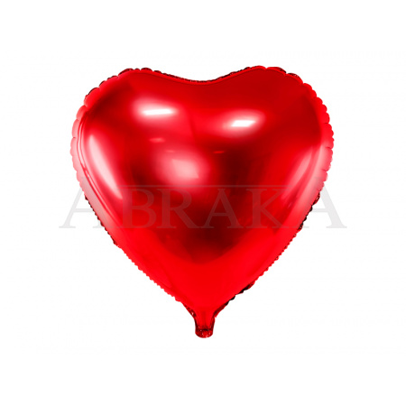 Fóliový balón Srdce červené lesklé 45 cm