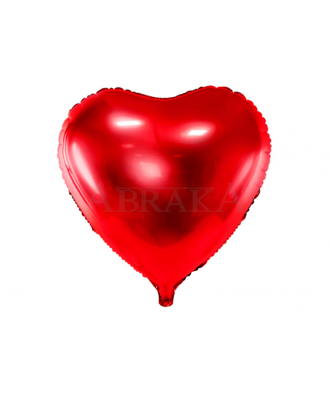 Fóliový balón Srdce červené lesklé 45 cm
