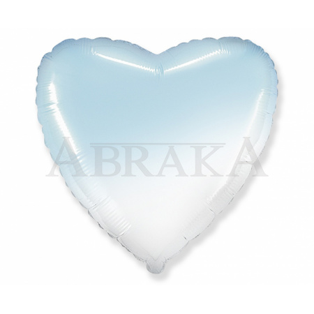 Fóliový balón Srdce bielo modré 45 cm