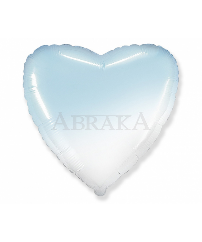 Fóliový balón Srdce bielo modré 45 cm