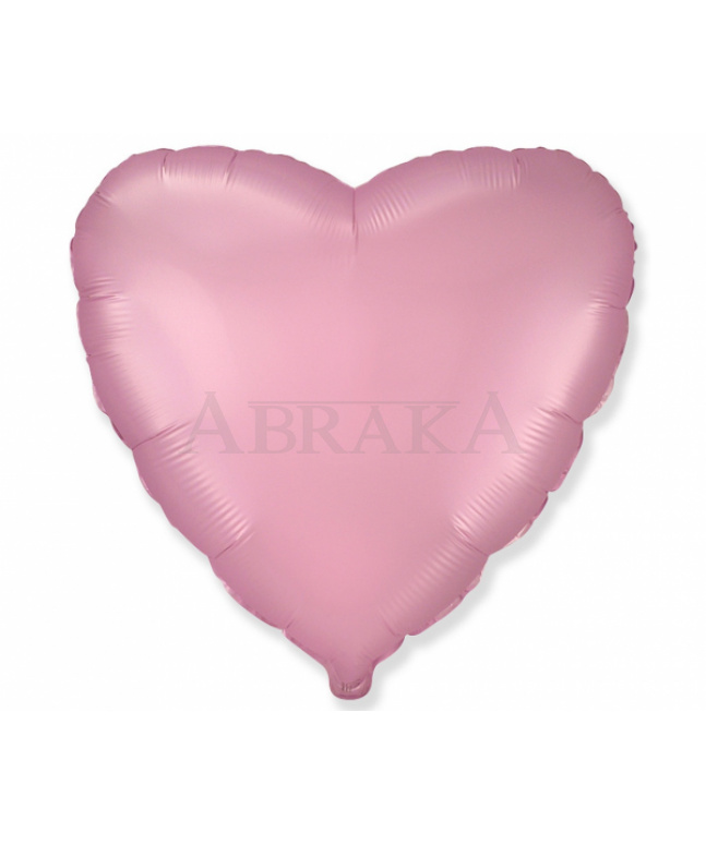 Fóliový balón Srdce ružové matné 45 cm