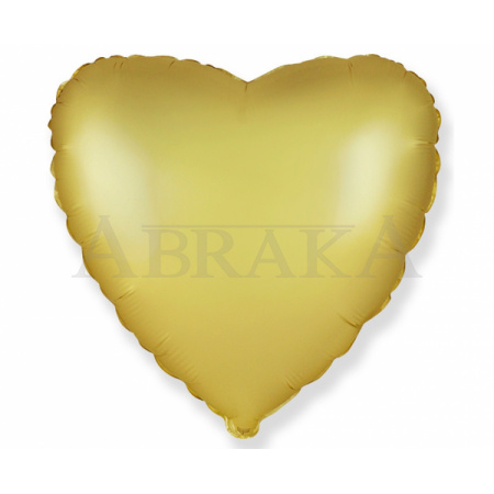 Fóliový balón Srdce zlaté matné 45 cm