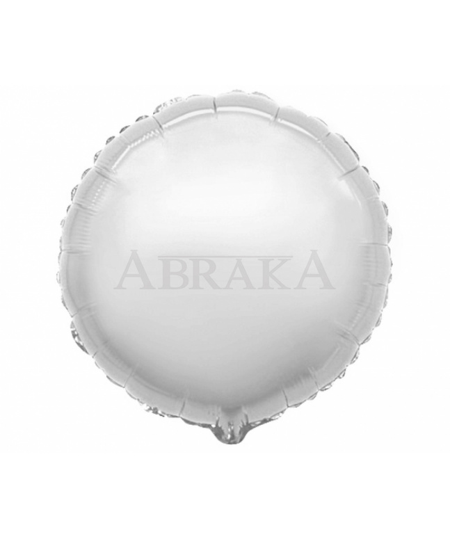 Fóliový balón Okrúhly strieborný 45 cm