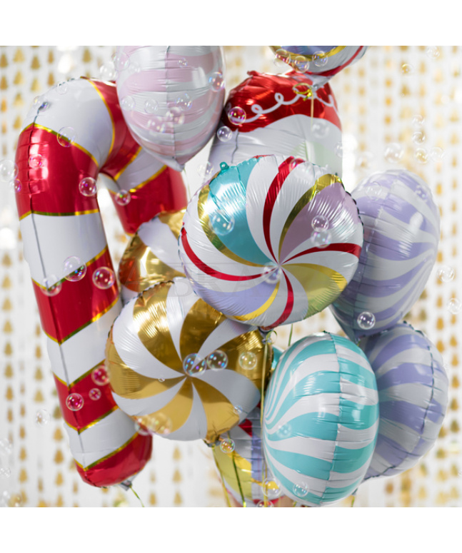 Fóliový balón CANDY CANE červené