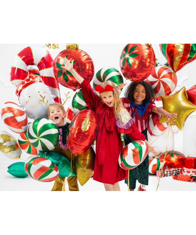 Fóliový balón CANDY CANE červené