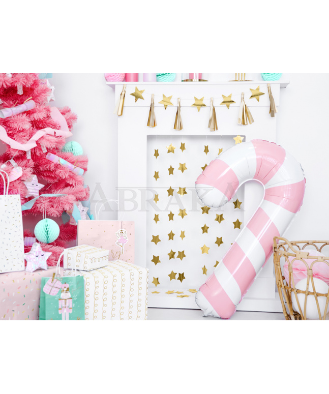 Fóliový balón CANDY CANE ružové