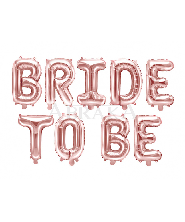 Fóliový nápis BRIDE TO BE 340 x 35 cm ROSE GOLD