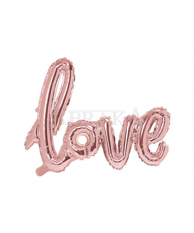 Fóliový nápis LOVE ROSE GOLD 73 x 59 cm