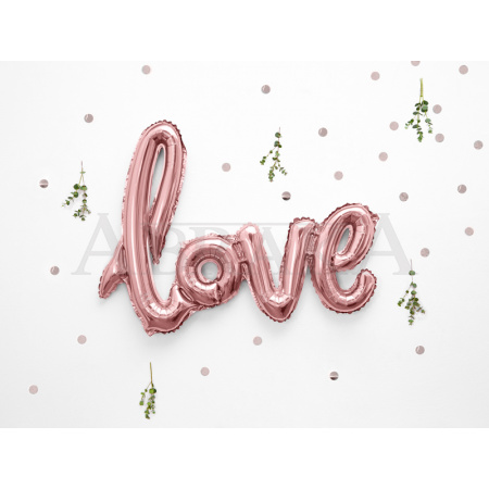 Fóliový nápis LOVE ROSE GOLD 73 x 59 cm