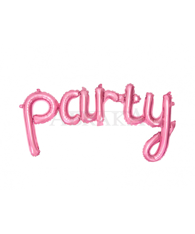 Fóliový nápis PARTY ružový 80 x 40 cm