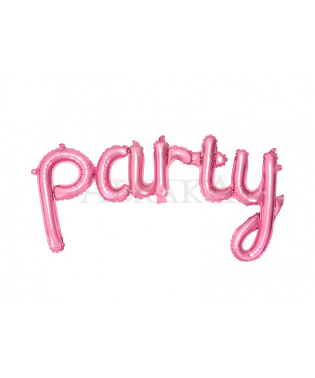Fóliový nápis PARTY RUŽOVÝ 80 x 40 cm
